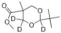 2-tert-Butyl-5-methyl-1,3-dioxane-5-carboxylic Acid Methyl Ester-d3 Struktur