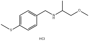 (2-METHOXY-1-METHYL-ETHYL)-(4-METHYLSULFANYL-BENZYL)-AMINE HYDROCHLORIDE Struktur