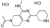 1-(4-Methylamino-2-piperidin-3-yl-7,8-dihydro-5H-pyrido[4,3-d]pyrimidin-6-yl)-ethanone diHCl Struktur