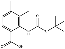 Boc-2-amino-3,4-dimethylbenzoic acid Struktur