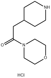 1-Morpholin-4-yl-2-piperidin-4-yl-ethanonedihydrochloride Struktur