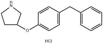 3-(4-Benzylphenoxy)pyrrolidine hydrochloride Struktur