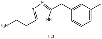 {2-[3-(3-methylbenzyl)-1H-1,2,4-triazol-5-yl]ethyl}amine hydrochloride Struktur