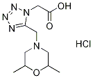 {5-[(2,6-dimethylmorpholin-4-yl)methyl]-1H-tetrazol-1-yl}acetic acid hydrochloride Struktur