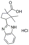 3-(1H-Benzoimidazol-2-yl)-1,2,2-trimethyl-cyclopentanecarboxylic acid hydrochloride Struktur