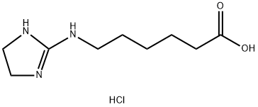 6-(4,5-Dihydro-1H-imidazol-2-ylamino)-hexanoic acid hydrochloride Struktur