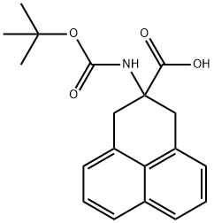 Boc-DL-2-amino-1,3-dihydro-phenalene-2-carboxylicacid Struktur