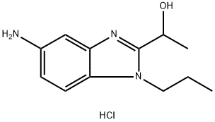 1-(5-Amino-1-propyl-1H-benzoimidazol-2-yl)-ethanol dihydrochloride Struktur