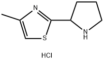 4-Methyl-2-pyrrolidin-2-yl-thiazoledihydrochloride Struktur