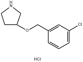 3-[(3-CHLOROBENZYL)OXY]PYRROLIDINE HYDROCHLORIDE Struktur