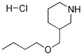 3-(BUTOXYMETHYL)PIPERIDINE HYDROCHLORIDE Struktur