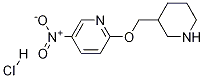 5-Nitro-2-(3-piperidinylmethoxy)pyridinehydrochloride Struktur