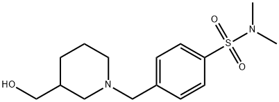 4-((3-(hydroxyMethyl)piperidin-1-yl)Methyl)-N,N-diMethylbenzenesulfonaMide, 98+% C15H24N2O3S, MW: 312.43 Struktur