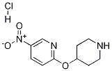 5-Nitro-2-(4-piperidinyloxy)pyridine hydrochloride Struktur