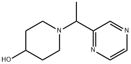 1-(1-(pyrazin-2-yl)ethyl)piperidin-4-ol, 98+% C11H17N3O, MW: 207.27 Struktur