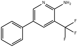 2-Amino-5-phenyl-3-(trifluoromethyl)pyridine Struktur