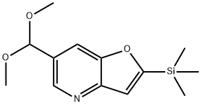 6-(Dimethoxymethyl)-2-(trimethylsilyl)-furo[3,2-b]pyridine Struktur