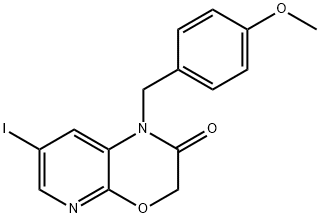 7-Iodo-1-(4-methoxybenzyl)-1H-pyrido-[2,3-b][1,4]oxazin-2(3H)-one Struktur