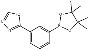 2-[3-(4,4,5,5-Tetramethyl-1,3,2-dioxaborolan-2-yl)phenyl]-1,3,4-oxadiazole Struktur