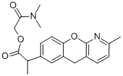 N,N-dimethylcarbamoylmethyl alpha,2-dimethyl-5H-1-benzopyrano(2,3-b)pyridine-7-acetate Struktur