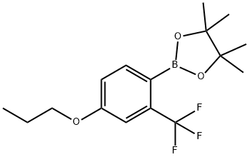 4,4,5,5-TetraMethyl-2-(4-propoxy-2-(trifluoroMethyl)phenyl)-1,3,2-dioxaborolane Struktur