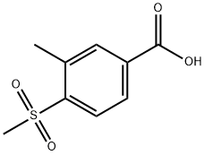 3-Methyl-4-(methylsulfonyl)benzoic Acid Struktur