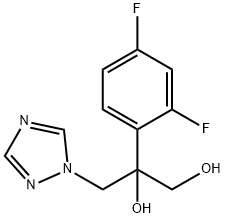 2-(2,4-Difluorophenyl)-3-(1H-1,2,4-triazol-1-yl)-1,2-propanediol Struktur