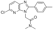 5-chloro-N,N-dimethyl-2-(4-methylphenyl)-3H-imidazo(4,5-b)pyridine-3-acetamide Struktur