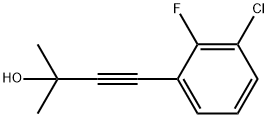 4-(3-Chloro-2-fluorophenyl)-2-methylbut-3-yn-2-ol Struktur