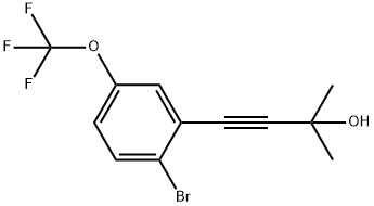 4-(2-Bromo-5-(trifluoromethoxy)phenyl)-2-methylbut-3-yn-2-ol Struktur