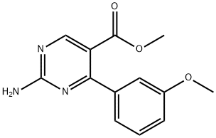 Methyl 2-amino-4-(3-methoxyphenyl)pyrimidine-5-carboxylate Struktur