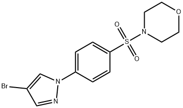 4-(4-Bromopyrazol-1-yl)-1-(morpholinosulfonyl)benzene Struktur