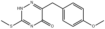 6-(4-METHOXYBENZYL)-3-(METHYLTHIO)-1,2,4-TRIAZIN-5(4H)-ONE Struktur