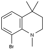 8-broMo-1,4,4-triMethyl-1,2,3,4-tetrahydroquinoline Struktur