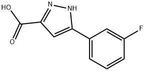 3-(3-Fluorophenyl)-1H-pyrazole-5-carboxylicacid Struktur