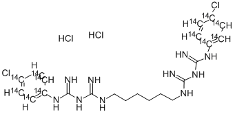 CHLORHEXIDINE-RING-UL-14C DIHYDROCHLORIDE Struktur