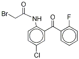 N-[2-(2-FLUOROPHENYL)-4-CHLOROPHENYL-2-BROMOACETAMIDE-13C1 Struktur