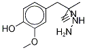 2-Hydrazino-α-(4-hydroxy-3-methoxybenzyl)propionitrile-d5 Struktur