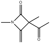 2-Azetidinone, 3-acetyl-1,3-dimethyl-4-methylene- (9CI) Struktur