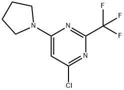 4-Chloro-6-pyrrolidin-1-yl-2-trifluoromethylpyrimidine Struktur