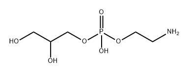 2-aminoethyl 2,3-dihydroxypropyl hydrogen phosphate Struktur