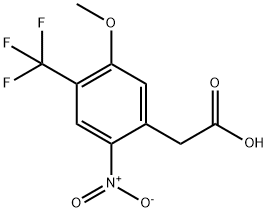 2-[5-Methoxy-2-nitro-4-(trifluoromethyl)phenyl]-acetic acid Struktur