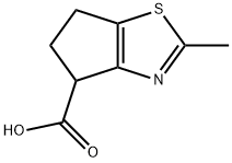 2-Methyl-5,6-dihydro-4H-cyclopenta[d]thiazole-4-carboxylic acid Struktur