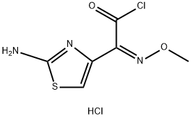 (Z)-2-(2-AMINO-1,3-THIAZOL-4-YL)-2-METHOXYIMINOACETYL CHLORIDE HYDROCHLORIDE Struktur