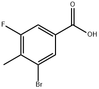 3-broMo-5-fluoro-4-Methylbenzoic acid Struktur