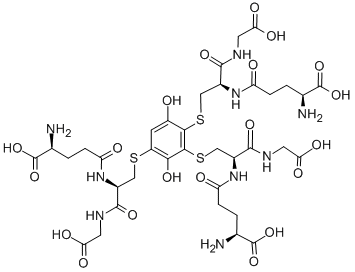 2,3,5-(triglutathion-S-yl)hydroquinone Struktur