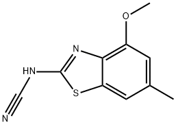 Cyanamide, (4-methoxy-6-methyl-2-benzothiazolyl)- (9CI) Struktur