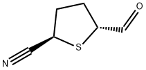 2-Thiophenecarbonitrile, 5-formyltetrahydro-, trans- (9CI) Struktur