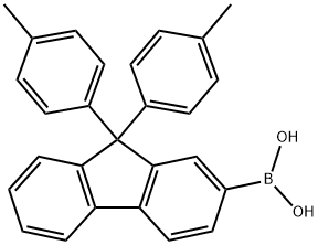 B-[9,9-Bis(4-methylphenyl)-9H-fluoren-2-yl]boronic acid Struktur