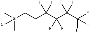 dimethyl(3,3,4,4,5,5,6,6,6-nonafluorohexyl)chlorosilane Struktur